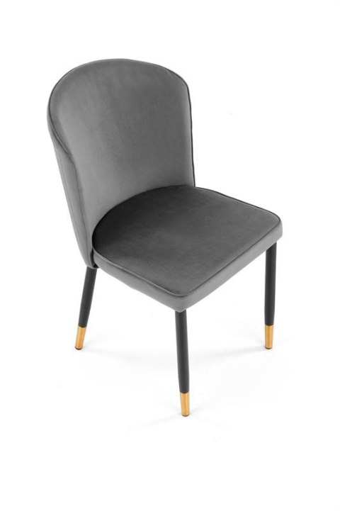 Halmar K446 krzesło do jadalni popielaty, materiał: tkanina velvet / stal malowana proszkowo Halmar K446 krzesło do jadalni popielaty, materiał: tkanina velvet / stal malowana proszkowo