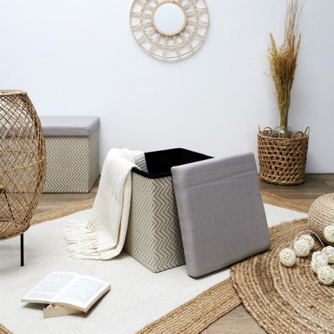 Intesi Pufa Intesi Vels Boho szaro beżowa Intesi Pufa Intesi Vels Boho szaro beżowa