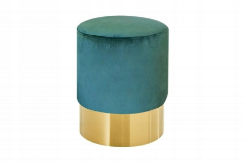 Invicta Interior INVICTA pufa okrągła BAROCK VELVET zielona - złota podstawa lakierowana stal szczotkowana Invicta Interior INVICTA pufa okrągła BAROCK VELVET zielona - złota podstawa lakierowana stal szczotkowana