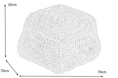 Invicta interior INVICTA pufa COSY IV niebieska - bawełna robiona ręcznie wypełnienie kulki styropianowe wykonane z EPS Invicta interior INVICTA pufa COSY IV niebieska - bawełna robiona ręcznie wypełnienie kulki styropianowe wykonane z EPS