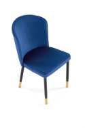 Halmar K446 krzesło do jadalni granatowy, materiał: tkanina velvet / stal malowana proszkowo Halmar K446 krzesło do jadalni granatowy, materiał: tkanina velvet / stal malowana proszkowo