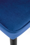 Halmar K446 krzesło do jadalni granatowy, materiał: tkanina velvet / stal malowana proszkowo Halmar K446 krzesło do jadalni granatowy, materiał: tkanina velvet / stal malowana proszkowo
