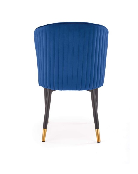 Halmar K446 krzesło do jadalni granatowy, materiał: tkanina velvet / stal malowana proszkowo Halmar K446 krzesło do jadalni granatowy, materiał: tkanina velvet / stal malowana proszkowo