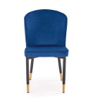 Halmar K446 krzesło do jadalni granatowy, materiał: tkanina velvet / stal malowana proszkowo Halmar K446 krzesło do jadalni granatowy, materiał: tkanina velvet / stal malowana proszkowo