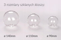 King Home Lampa wisząca sufitowa LED ALURE 85 obręcz czarny 15 przezroczystych kloszy x G9