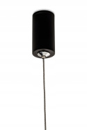 King Home Lampa wisząca sufitowa LED ALURE 85 obręcz czarny 15 przezroczystych kloszy x G9