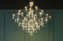 King Home Lampa wisząca CONSTELATION 100 GOLD złota - LED, stal szczotkowana wykończona dekoracyjnymi kryształkami King Home Lampa wisząca CONSTELATION 100 GOLD złota - LED, stal szczotkowana wykończona dekoracyjnymi kryształkami