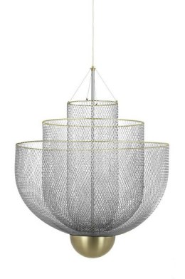 King Home Lampa wisząca ILLUSION BICOLOUR 60 srebrna / złota siateczka metalowa