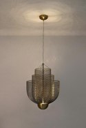 King Home Lampa wisząca ILLUSION BICOLOUR 60 srebrna / złota siateczka metalowa