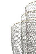 King Home Lampa wisząca ILLUSION BICOLOUR 90 srebrna / złota metalowa siateczka kopułka i podsufitka złoty King Home Lampa wisząca ILLUSION BICOLOUR 90 srebrna / złota metalowa siateczka kopułka i podsufitka złoty