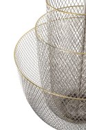 King Home Lampa wisząca ILLUSION BICOLOUR 90 srebrna / złota metalowa siateczka kopułka i podsufitka złoty King Home Lampa wisząca ILLUSION BICOLOUR 90 srebrna / złota metalowa siateczka kopułka i podsufitka złoty