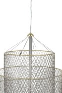 King Home Lampa wisząca ILLUSION BICOLOUR 90 srebrna / złota metalowa siateczka kopułka i podsufitka złoty King Home Lampa wisząca ILLUSION BICOLOUR 90 srebrna / złota metalowa siateczka kopułka i podsufitka złoty