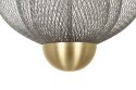 King Home Lampa wisząca ILLUSION BICOLOUR 90 srebrna / złota metalowa siateczka kopułka i podsufitka złoty