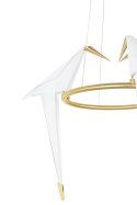King Home Lampa wisząca LORO 3 metal złoty satynowy klosze w kształcie ptaków tworzywo PP King Home Lampa wisząca LORO 3 metal złoty satynowy klosze w kształcie ptaków tworzywo PP