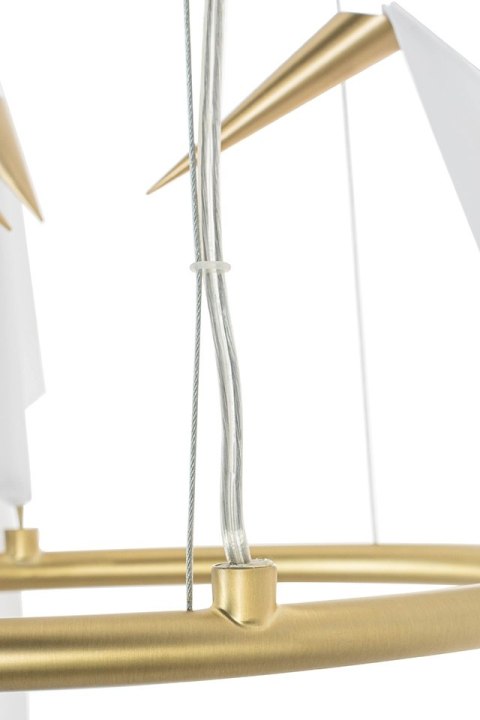 King Home Lampa wisząca LORO 3 metal złoty satynowy klosze w kształcie ptaków tworzywo PP King Home Lampa wisząca LORO 3 metal złoty satynowy klosze w kształcie ptaków tworzywo PP