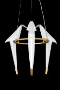 King Home Lampa wisząca LORO 3 metal złoty satynowy klosze w kształcie ptaków tworzywo PP King Home Lampa wisząca LORO 3 metal złoty satynowy klosze w kształcie ptaków tworzywo PP