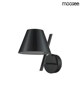 Moosee MOOSEE Kinkiet lampa ścienna MAGO czarna metalowa gwint E14 pozwala dostosować do własnych potrzeb barwę i moc światła