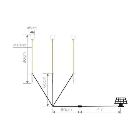 New Garden NEW GARDEN lampa ogrodowa BRUNA 80 3 SOLAR & BATTERY miedziana New Garden NEW GARDEN lampa ogrodowa BRUNA 80 3 SOLAR & BATTERY miedziana