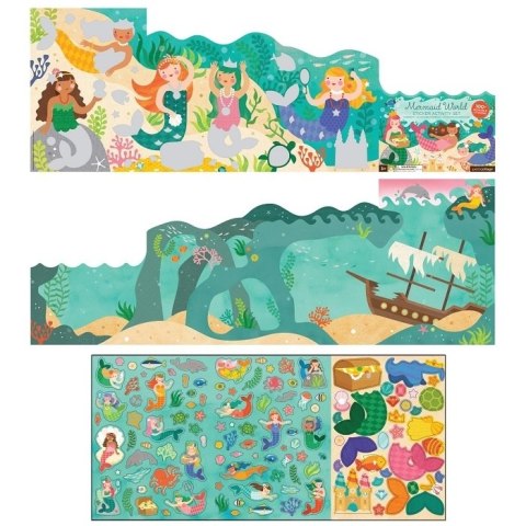 Petit Collage Petit Collage Naklejki z Planszą Syrenka Petit Collage Petit Collage Naklejki z Planszą Syrenka