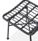 Halmar K401 krzesło do jadalni czarny / popielaty, materiał: rattan syntetyczny / stal malowana proszkowo Halmar K401 krzesło do jadalni czarny / popielaty, materiał: rattan syntetyczny / stal malowana proszkowo