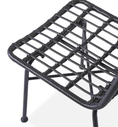 Halmar K401 krzesło do jadalni czarny / popielaty, materiał: rattan syntetyczny / stal malowana proszkowo Halmar K401 krzesło do jadalni czarny / popielaty, materiał: rattan syntetyczny / stal malowana proszkowo