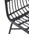 Halmar K401 krzesło do jadalni czarny / popielaty, materiał: rattan syntetyczny / stal malowana proszkowo Halmar K401 krzesło do jadalni czarny / popielaty, materiał: rattan syntetyczny / stal malowana proszkowo