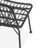 Halmar K401 krzesło do jadalni czarny / popielaty, materiał: rattan syntetyczny / stal malowana proszkowo Halmar K401 krzesło do jadalni czarny / popielaty, materiał: rattan syntetyczny / stal malowana proszkowo