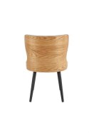 Halmar K452 krzesło do jadalni popielaty/dąb naturalny, materiał: tkanina / sklejka gięta, okleina naturalna / stal malowana