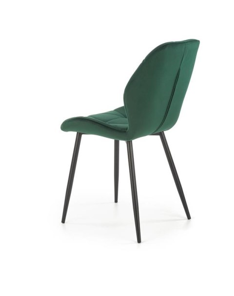 Halmar K453 krzesło do jadalni ciemny zielony materiał: tkanina velvet / stal malowana proszkowo Halmar K453 krzesło do jadalni ciemny zielony materiał: tkanina velvet / stal malowana proszkowo