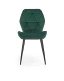 Halmar K453 krzesło do jadalni ciemny zielony materiał: tkanina velvet / stal malowana proszkowo Halmar K453 krzesło do jadalni ciemny zielony materiał: tkanina velvet / stal malowana proszkowo