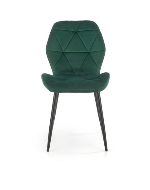 Halmar K453 krzesło do jadalni ciemny zielony materiał: tkanina velvet / stal malowana proszkowo Halmar K453 krzesło do jadalni ciemny zielony materiał: tkanina velvet / stal malowana proszkowo