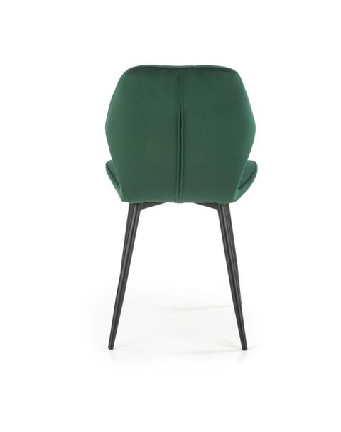 Halmar K453 krzesło do jadalni ciemny zielony materiał: tkanina velvet / stal malowana proszkowo Halmar K453 krzesło do jadalni ciemny zielony materiał: tkanina velvet / stal malowana proszkowo