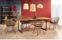 Halmar K456 krzesło naturalny/popielaty, materiał: rattan syntetyczny / tkanina / stal malowana proszkowo Halmar K456 krzesło naturalny/popielaty, materiał: rattan syntetyczny / tkanina / stal malowana proszkowo