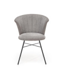 Halmar K459 krzesło do jadalni popiel, materiał: tkanina / stal malowana proszkowo
