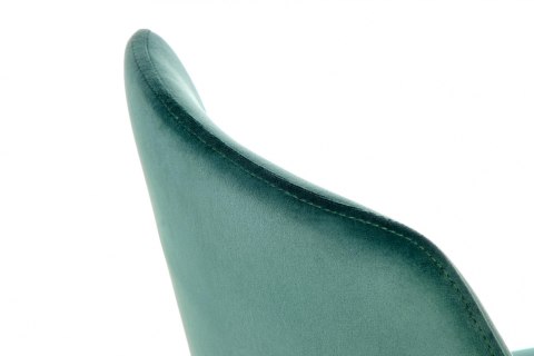 Halmar K460 krzesło do jadalni ciemny zielony, materiał: tkanina - velvet / stal chromowana złoty Halmar K460 krzesło do jadalni ciemny zielony, materiał: tkanina - velvet / stal chromowana złoty