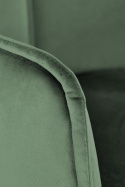 Halmar K463 krzesło do jadalni ciemny zielony, materiał: tkanina - velvet / stal malowana proszkowo
