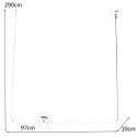 King Home Lampa wisząca LED LIBRA 90 IN biało - złota szkło metal King Home Lampa wisząca LED LIBRA 90 IN biało - złota szkło metal