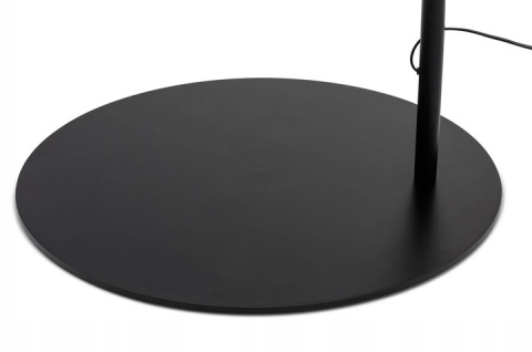 King Home Lampa podłogowa CLEO czarna - włókno szklane, podstawa metal klosz aluminium przesłony mleczny akryl E27 King Home Lampa podłogowa CLEO czarna - włókno szklane, podstawa metal klosz aluminium przesłony mleczny akryl E27