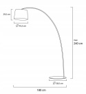 King Home Lampa podłogowa CLEO czarna - włókno szklane, podstawa metal klosz aluminium przesłony mleczny akryl E27 King Home Lampa podłogowa CLEO czarna - włókno szklane, podstawa metal klosz aluminium przesłony mleczny akryl E27