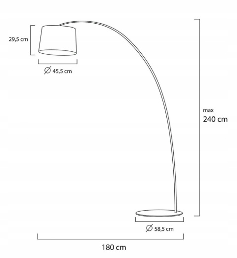 King Home Lampa podłogowa CLEO czarna - włókno szklane, podstawa metal klosz aluminium przesłony mleczny akryl E27 King Home Lampa podłogowa CLEO czarna - włókno szklane, podstawa metal klosz aluminium przesłony mleczny akryl E27