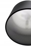 King Home Lampa podłogowa CLEO czarna - włókno szklane, podstawa metal klosz aluminium przesłony mleczny akryl E27