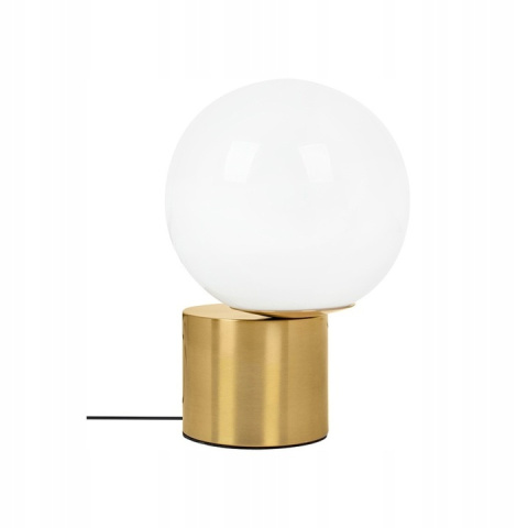 LAMPA STOŁOWA NOCNA BIURKOWA LED PARLA 20 - ZŁOTA podstawa metal szczotkowany, kulisty BIAŁY KLOSZ szkło MOOSEE LAMPA STOŁOWA NOCNA BIURKOWA LED PARLA 20 - ZŁOTA podstawa metal szczotkowany, kulisty BIAŁY KLOSZ szkło MOOSEE