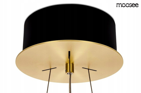 MOOSEE lampa wisząca SATURNUS 47 złota - LED, szkło transparentny stal szczotkowana MOOSEE lampa wisząca SATURNUS 47 złota - LED, szkło transparentny stal szczotkowana