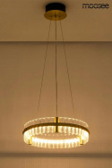 MOOSEE lampa wisząca SATURNUS 47 złota - LED, szkło transparentny stal szczotkowana