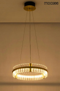 MOOSEE lampa wisząca SATURNUS 47 złota - LED, szkło transparentny stal szczotkowana MOOSEE lampa wisząca SATURNUS 47 złota - LED, szkło transparentny stal szczotkowana