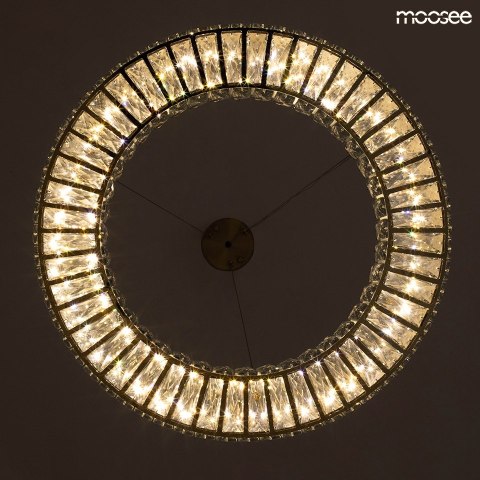 Moosee MOOSEE lampa wisząca LED ALLISIA 80 złota metal szkło kryształowe transparentny Moosee MOOSEE lampa wisząca LED ALLISIA 80 złota metal szkło kryształowe transparentny
