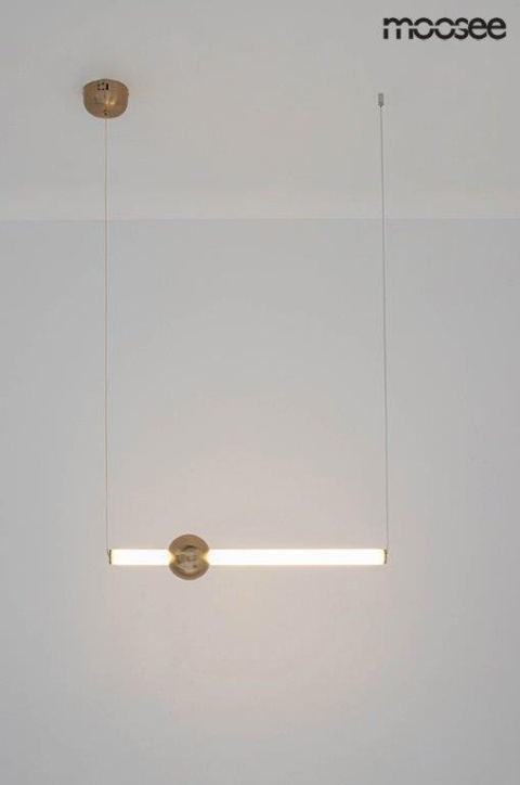 Moosee MOOSEE lampa wisząca LIBRA 90 IN szkło biały / metal złoty do montażu w pionie lub poziomie Moosee MOOSEE lampa wisząca LIBRA 90 IN szkło biały / metal złoty do montażu w pionie lub poziomie