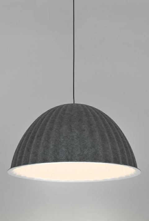 Moosee MOOSEE lampa wisząca MOLD 75 szara filc obszyty tkaniną przypomina kapelusz lampa tłumi dźwięki Moosee MOOSEE lampa wisząca MOLD 75 szara filc obszyty tkaniną przypomina kapelusz lampa tłumi dźwięki