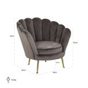 Richmond Interiors RICHMOND fotel PERLA STONE VELVET Richmond Interiors RICHMOND fotel PERLA STONE VELVET