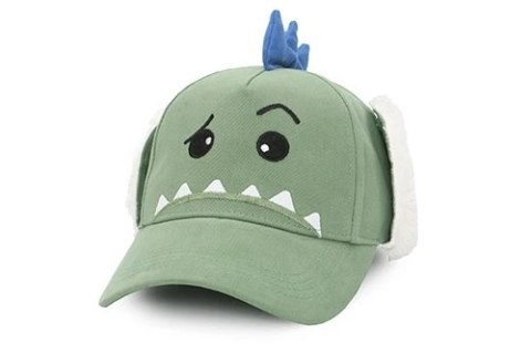 FlapJack FlapJack Czapka Dziecięca z Daszkiem i Nausznikami 3D Dinozaur L FlapJack FlapJack Czapka Dziecięca z Daszkiem i Nausznikami 3D Dinozaur L